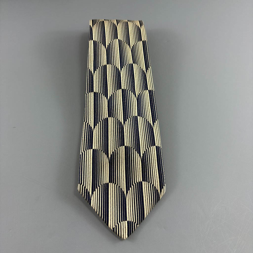 No Brand Cream  Blue Mens Tie 4 X 60